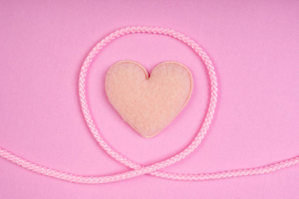 Pink cloth and heart background material