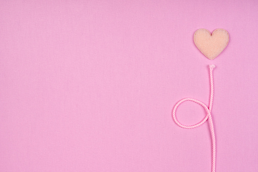 Pink cloth and heart background material