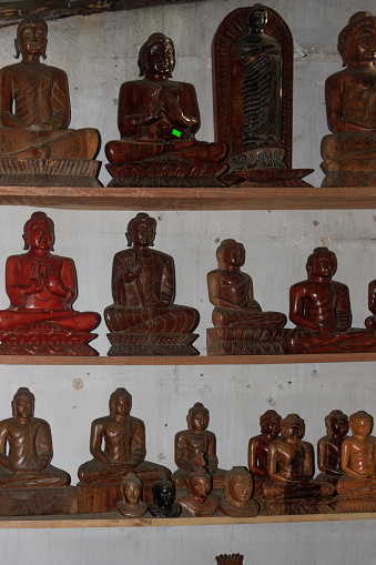 Religious Wood Carvings, Kandy, Sri Lanka