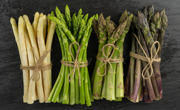 Color Garden Asparagus Texture Background, Many Fresh Vegetables Mockup