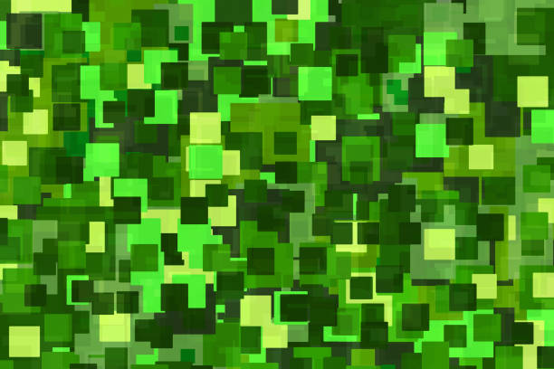 Green cups as a background of different sizes and shades, green background