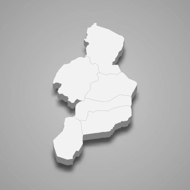 istock 3d isometric map of Cordillera is a region of Philippines, 2034859771