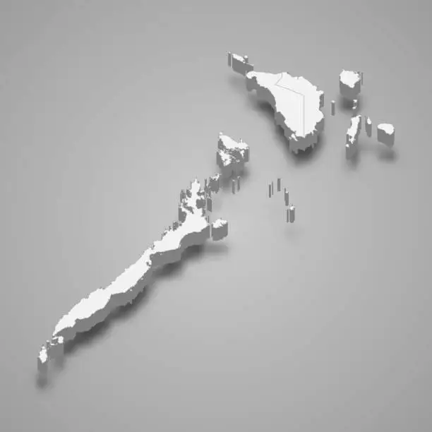 Vector illustration of 3d isometric map of Mimaropa is a region of Philippines,