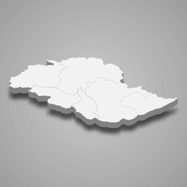 istock 3d isometric map of Gilgit-Baltistan is a province of Pakistan 2034860199