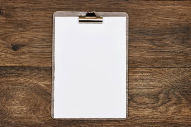 number 24 and clipboard with blank white paper for copy space