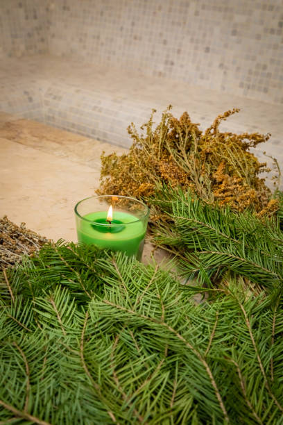 istock The table in the hammam is decorated with fragrant bath brooms 2034913878
