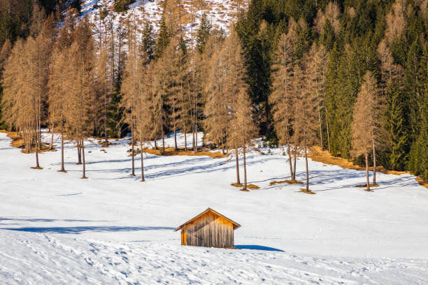 Amazing day in the Dolomites. Spectacular views during an unusual warm winter day