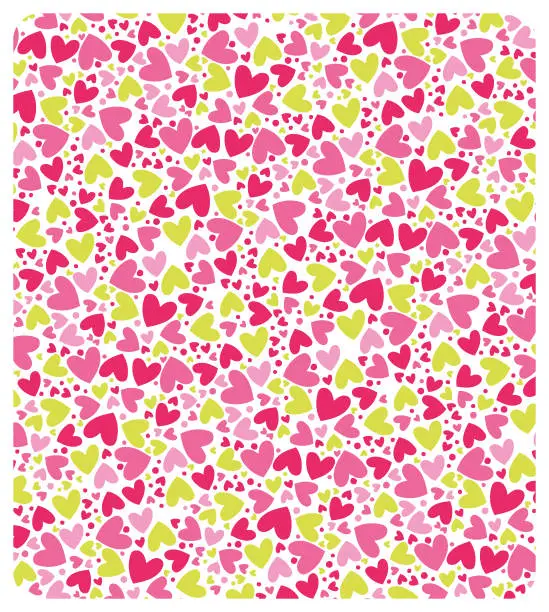 Vector illustration of Heart pattern to customize objects, accessories, packaging, stationery, announcements, invitations, fabric, wallpaper, ephemera, heart pattern, Valentine's Day background, background