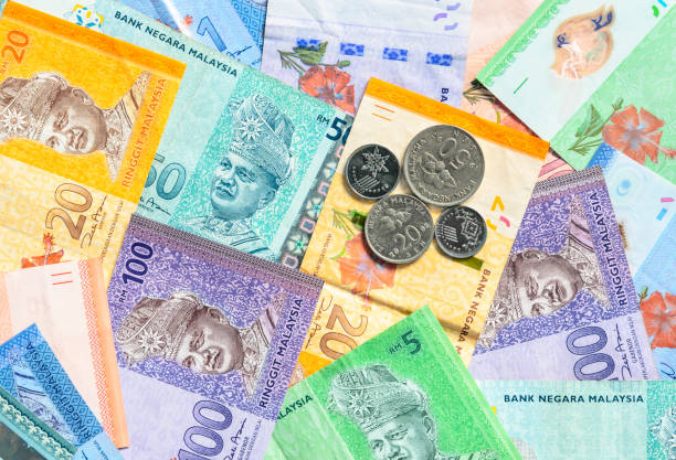 istock Malaysian ringgit banknotes and coins background. Financial concept. 2034953078