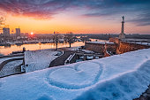 Winter Retreat: visitors flock to Kalemegdan to admire sights, breathtaking views of the Danube river, and experience the charm of Belgrade in the snow.