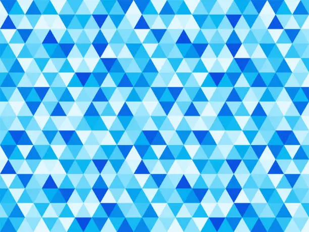 Vector illustration of Triangular geometric pattern_background_blue