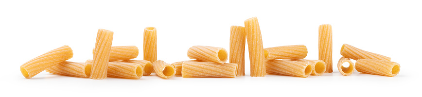 Bronze-drawn short pasta format produced with whole durum wheat.
