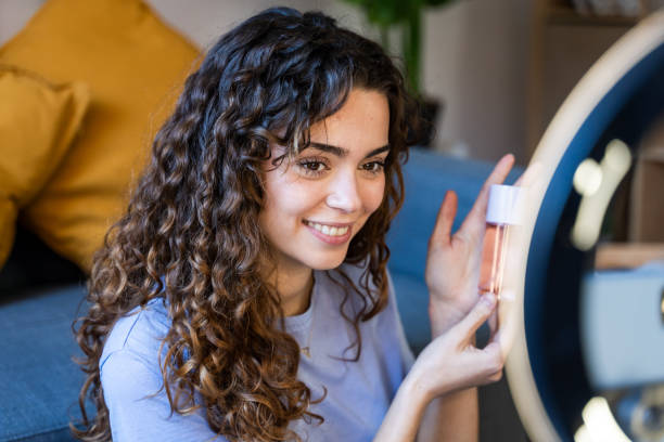 istock Influencer Reviewing Beauty Products Online 2035048868