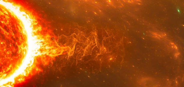 istock Sun and solar storm, solar wind, flow of particles 2035048900