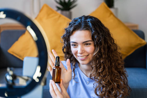Influencer Presenting Beauty Products