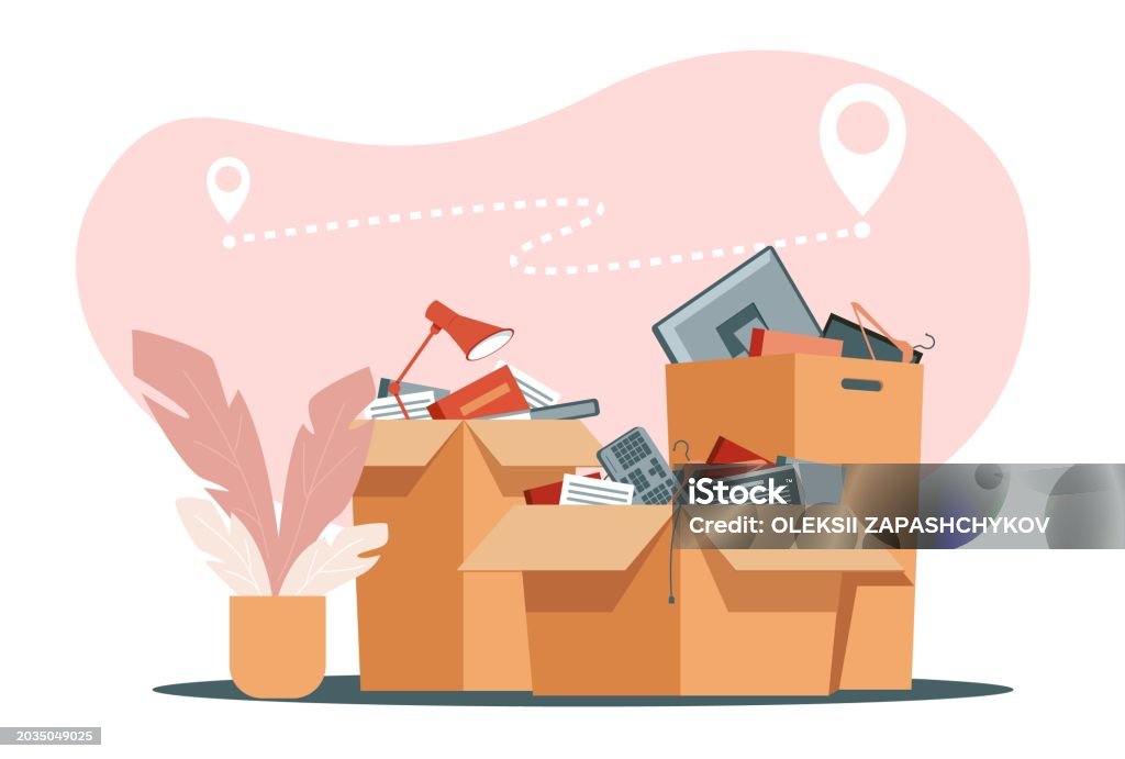 Relocation Drawing Simple Relocation Stock Illustration - Download Image Now - Relocation, Moving ...