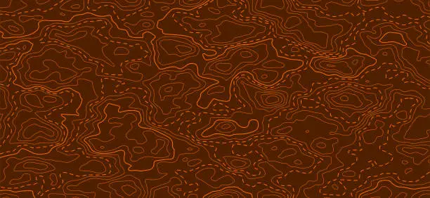 Vector illustration of Topographic map background. Terrain Height map Generation. Grid map. Abstract vector illustration.