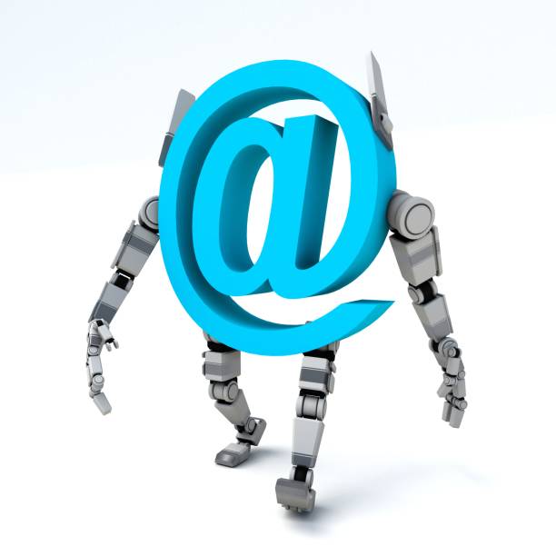 istock 3D illustration of the Mail symbol robot 2035071485