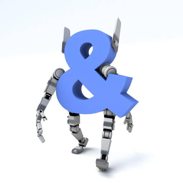 istock 3D illustration of the & symbol robot 2035071999