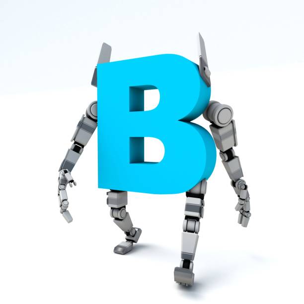 istock 3D illustration of the letter B two robot 2035072576