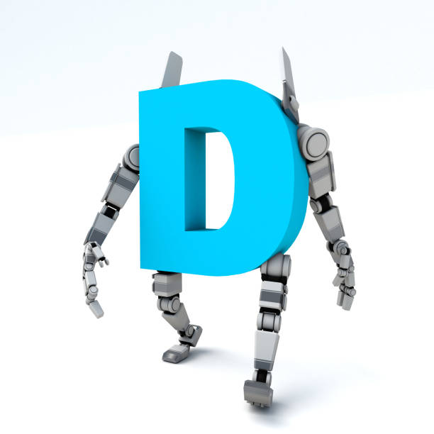 istock 3D illustration of the letter D two robot 2035073112