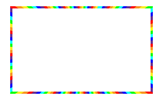 Frame with rainbow for decoration and illustration. Motley full coloration design, segments of different colors.  Eps 10.
