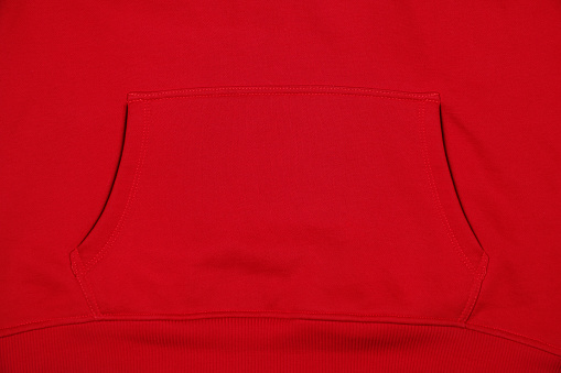 Red fabric background with two pockets