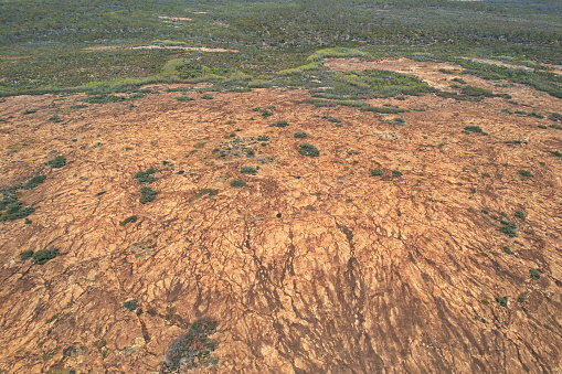 Australian outback and granite plutonic rock