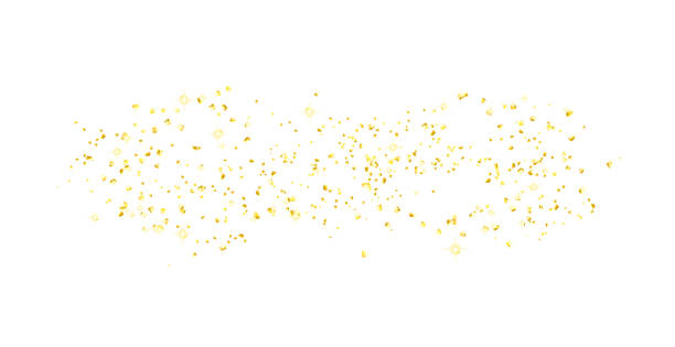 istock Background plume gold crumbs. Golden dust, isolated. Sand particles. Confetti, carefully placed by hand. . 2035165047