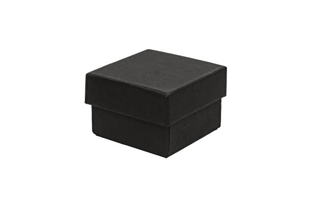 istock Small black closed cardboard box isolated on white background 2035177197