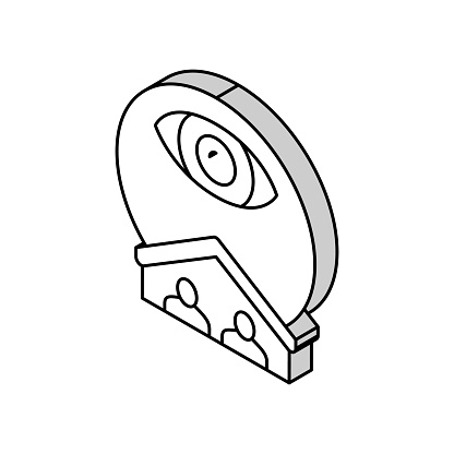 cohabitation surveillance isometric icon vector. cohabitation surveillance sign. isolated symbol illustration