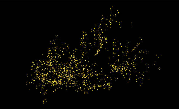 istock Background plume golden abstract grainy texture, crumbs isolated on black. Gold dust. Sand particles grain. Pieces abstract. plume. Jewelry, carefully placed by hand. Jewel confetti. 2035258326