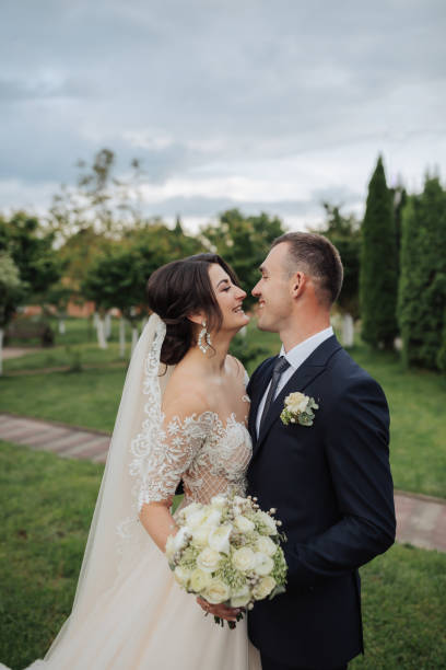 istock A happy couple in love. Wedding in nature. 2035271149