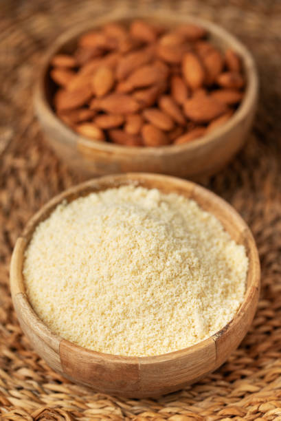istock Fresh almond flour in a  bowl and almonds 2035281750