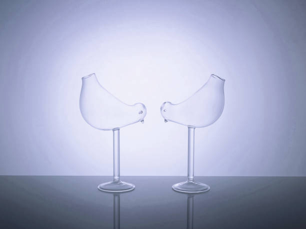 istock Exquisite glassware pieces glowing in soft backlight with enchanting helium filter effect 2035326909