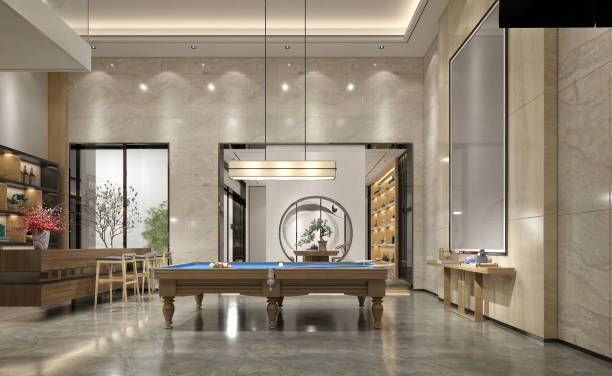 istock 3d render of club house interior 2035352398
