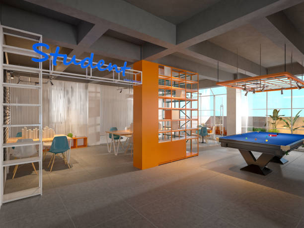 istock 3d render of club house interior 2035352485