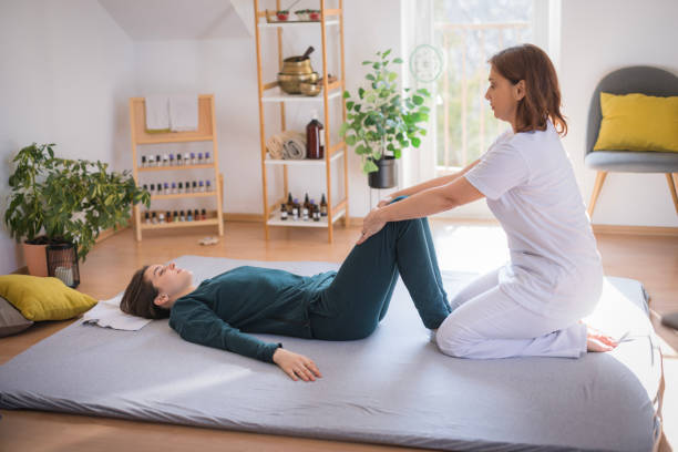 istock Woman undergoing shiatsu massage 2035372677