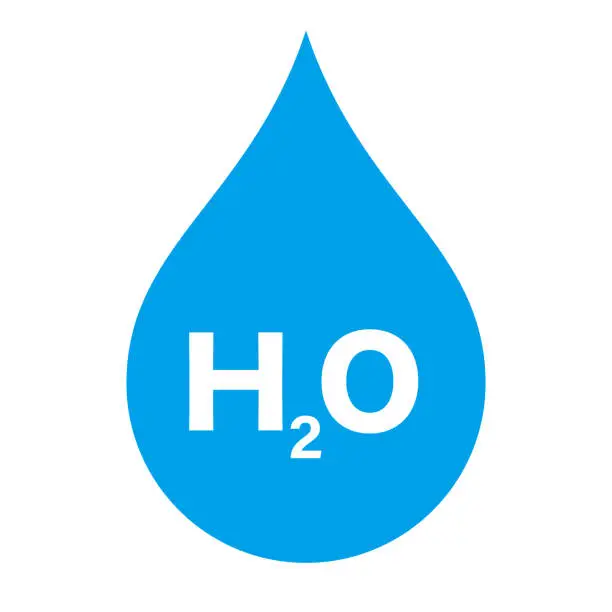 Vector illustration of H2O icon. Water icon. Vector.
