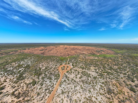 Australian outback and granite plutonic rock