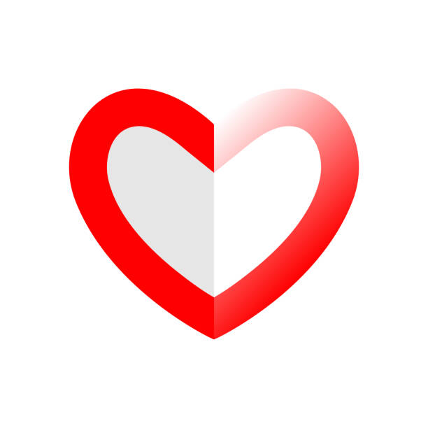 istock Abstract heart red, Love symbol. Valentines day sign, emblem, logo. . The party decorations. Gift card. Heart made from pieces different shapes 2035403932