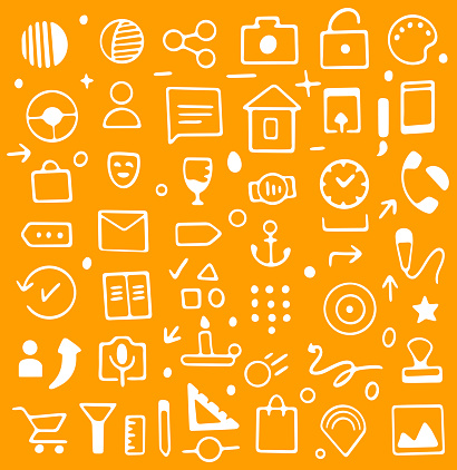 Doodle Icon Pattern for Applications.