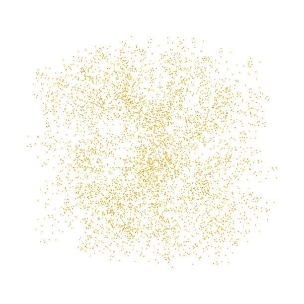 istock Background Golden texture crumbs. Gold dust scattering on a white background. Particles grain or sand assembled.  backdrop shards, pieces abstraction. Illustration grunge textures for design 2035411282