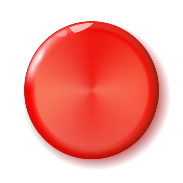 istock Shiny circle red button for holiday and for internet or your business presentation.  illustration 2035418772