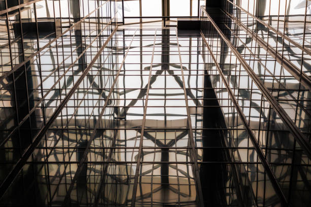 istock Reflection in the windows of a modern office building, abstract background 2035442382