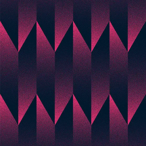 Vector illustration of Geometric Posh Seamless Pattern Trendy Vector Purple Noir Abstract Background