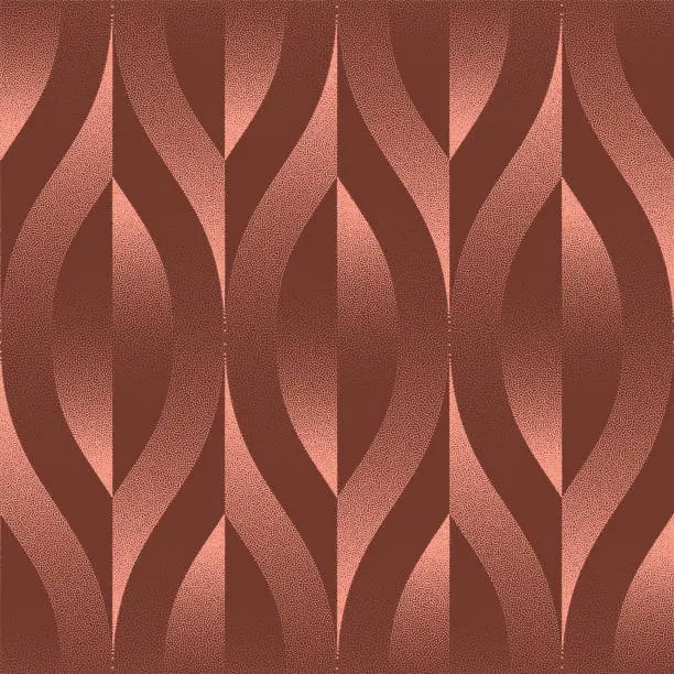 Vector illustration of Elegant 50s 60s 70s Luxury Seamless Pattern Trendy Vector Brown Abstraction