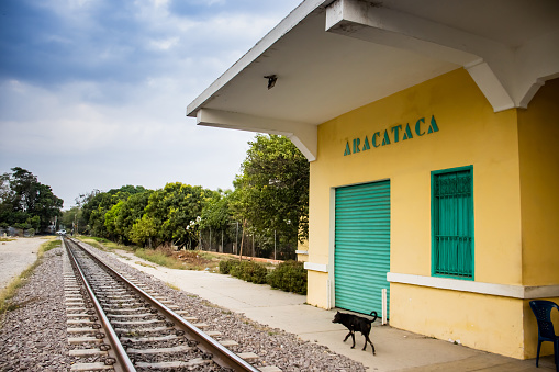 The famous Aracataca train station, one of the literary settings of Gabriel Garcia Marquez in his Nobel laureate book One Hundred Years of Solitude