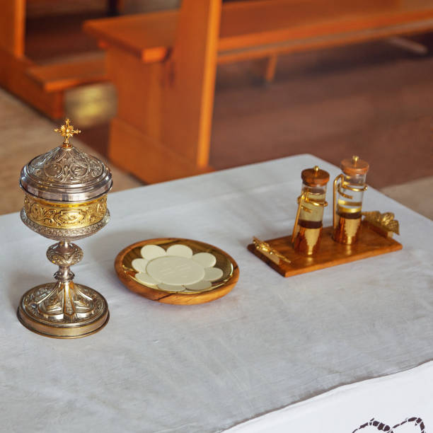Symbol of Catholic Communion in a church.