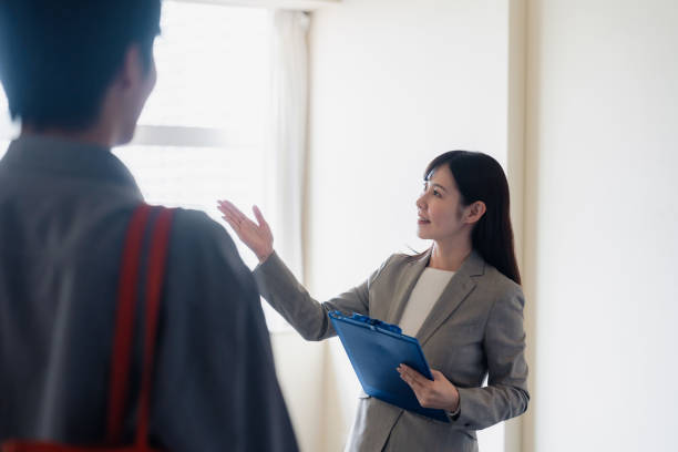 istock Young man previewing a rental house 2035567829